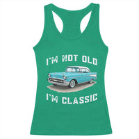 I'm Not Old I'm Classic Racerback Tank Top Vintage 1957 Turquoise Classic Car