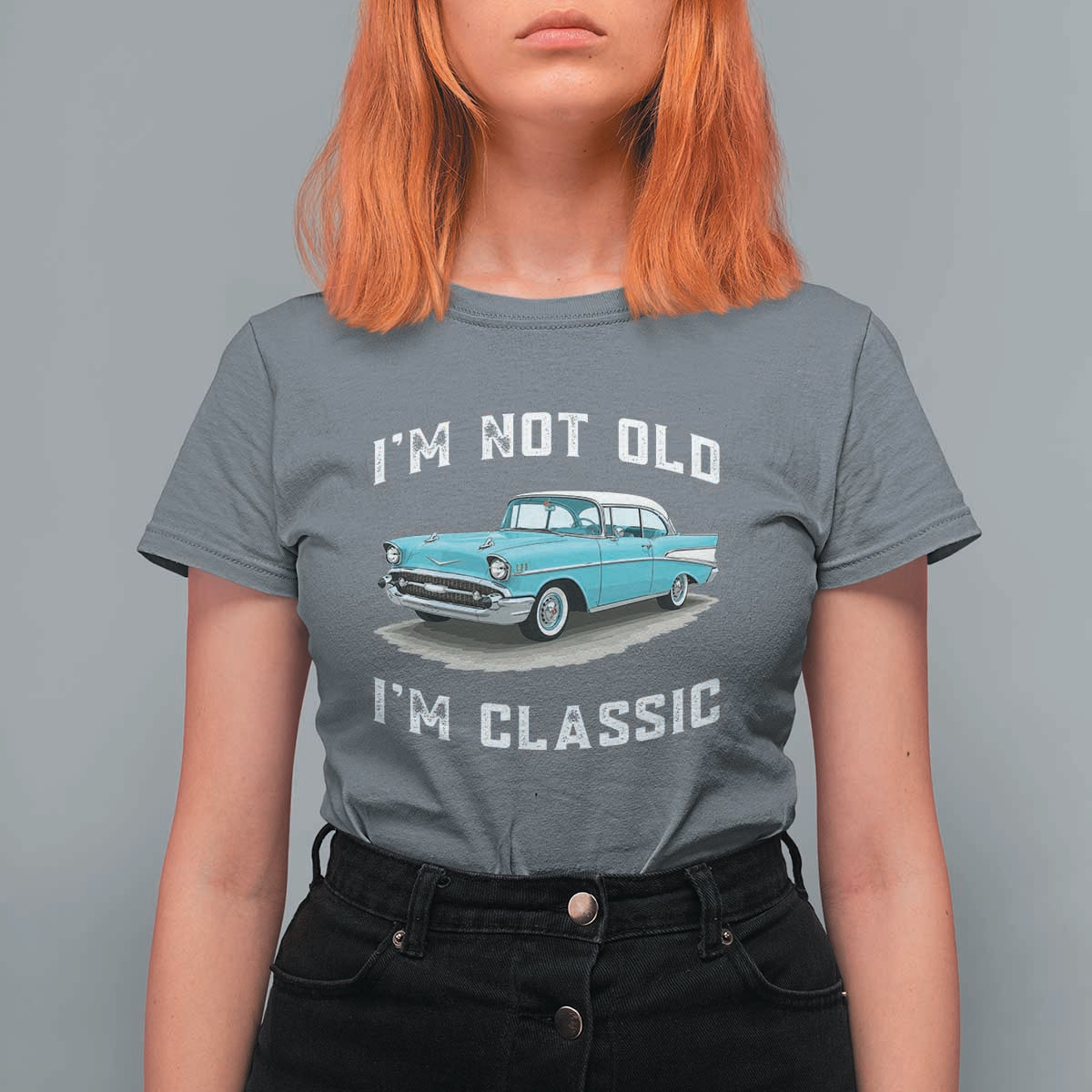 I'm Not Old I'm Classic T Shirt For Women Vintage 1957 Turquoise Classic Car