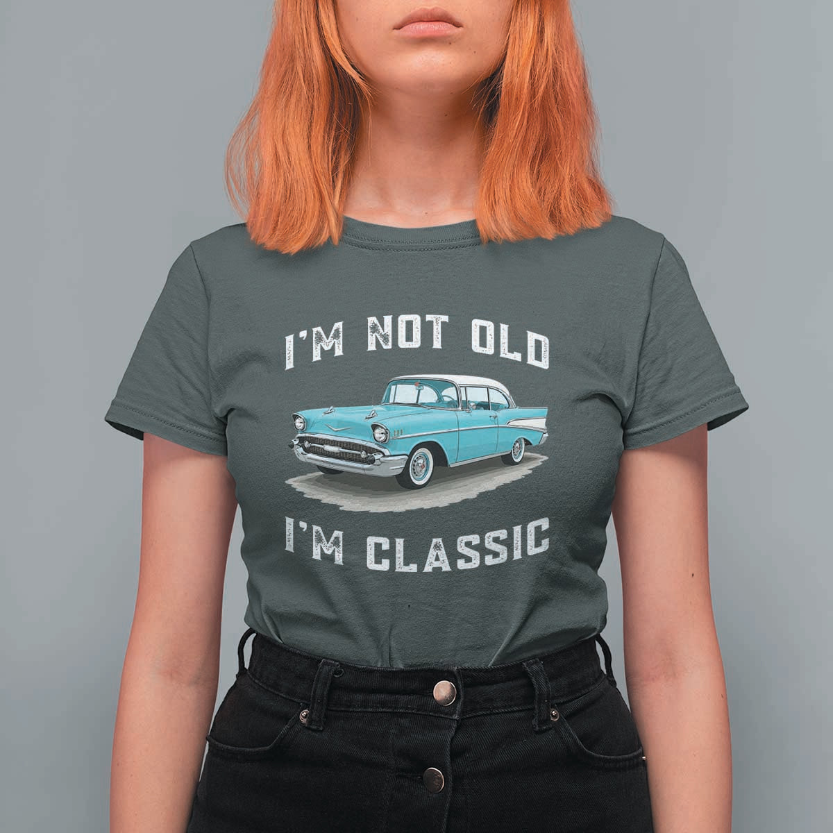 I'm Not Old I'm Classic T Shirt For Women Vintage 1957 Turquoise Classic Car