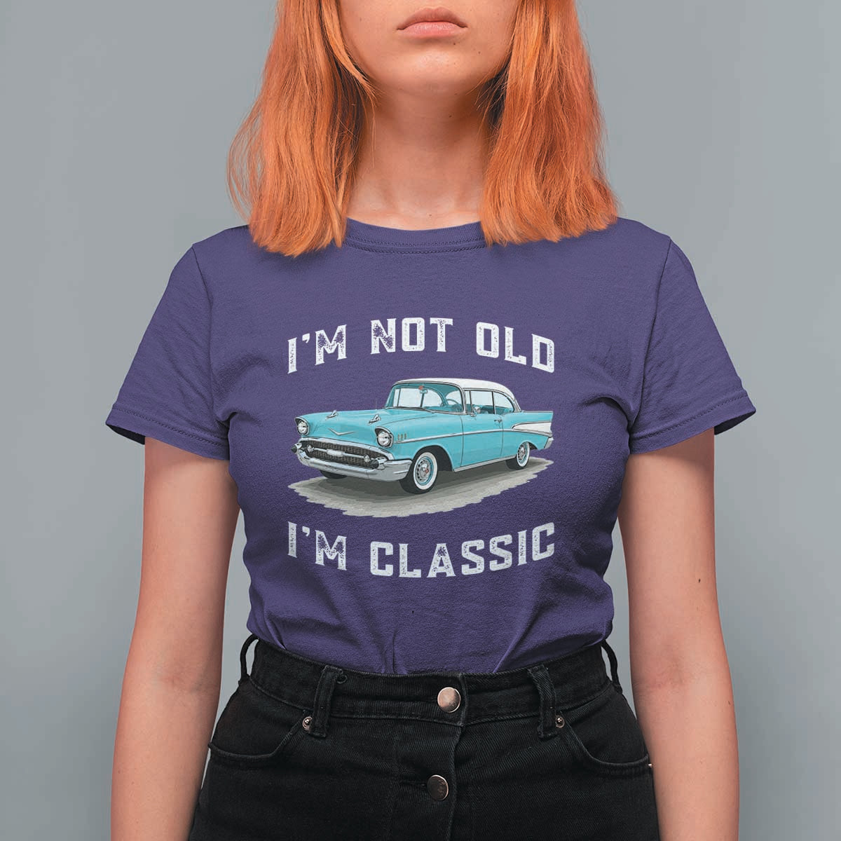 I'm Not Old I'm Classic T Shirt For Women Vintage 1957 Turquoise Classic Car