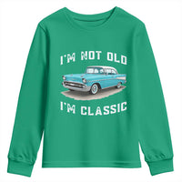 I'm Not Old I'm Classic Youth Sweatshirt Vintage 1957 Turquoise Classic Car