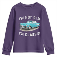 I'm Not Old I'm Classic Youth Sweatshirt Vintage 1957 Turquoise Classic Car