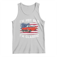 I'm Not Old I'm Classic Tank Top Vintage 1957 Hot Rod Silhouette Patriotic American Flag