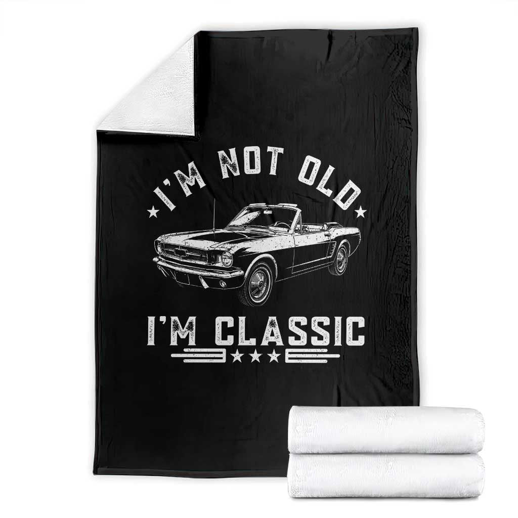 I'm Not Old I'm Classic Throw Blanket Vintage 1963 Classic Sports Car