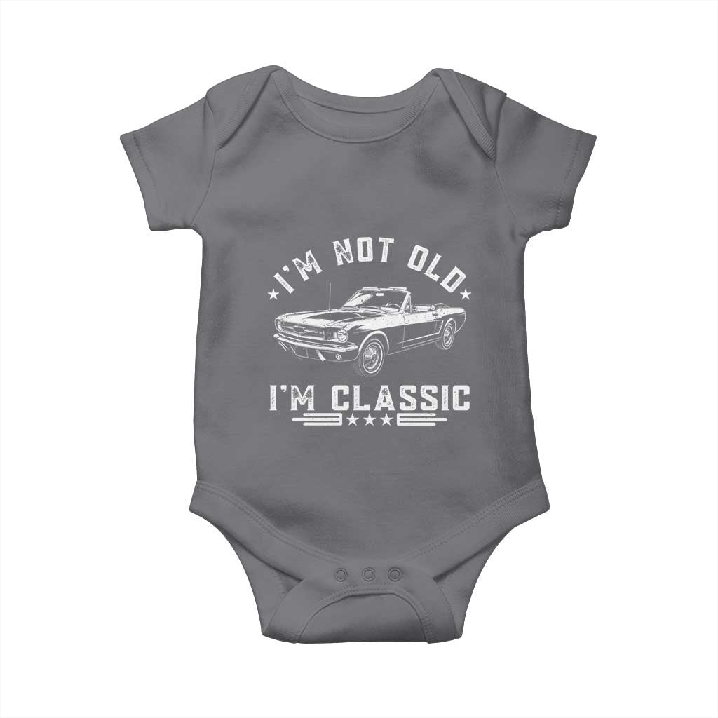 I'm Not Old I'm Classic Baby Onesie Vintage 1963 Classic Sports Car