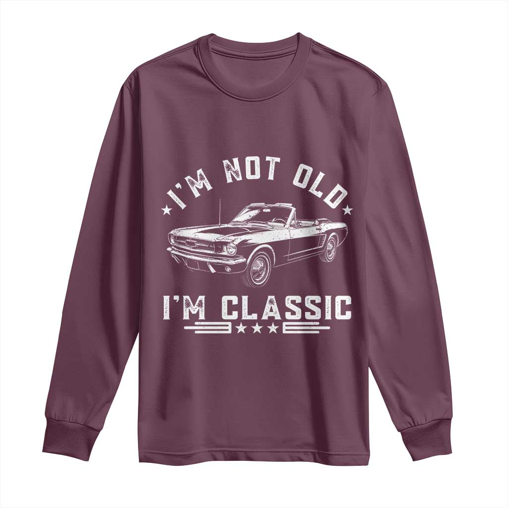 I'm Not Old I'm Classic Long Sleeve Shirt Vintage 1963 Classic Sports Car