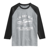 I'm Not Old I'm Classic Raglan Shirt Vintage 1963 Classic Sports Car