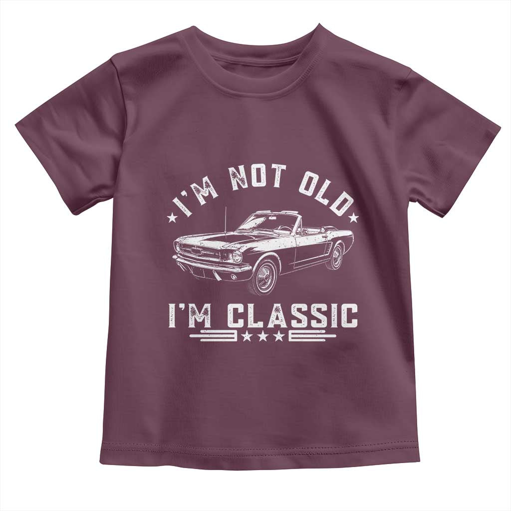 I'm Not Old I'm Classic Toddler T Shirt Vintage 1963 Classic Sports Car