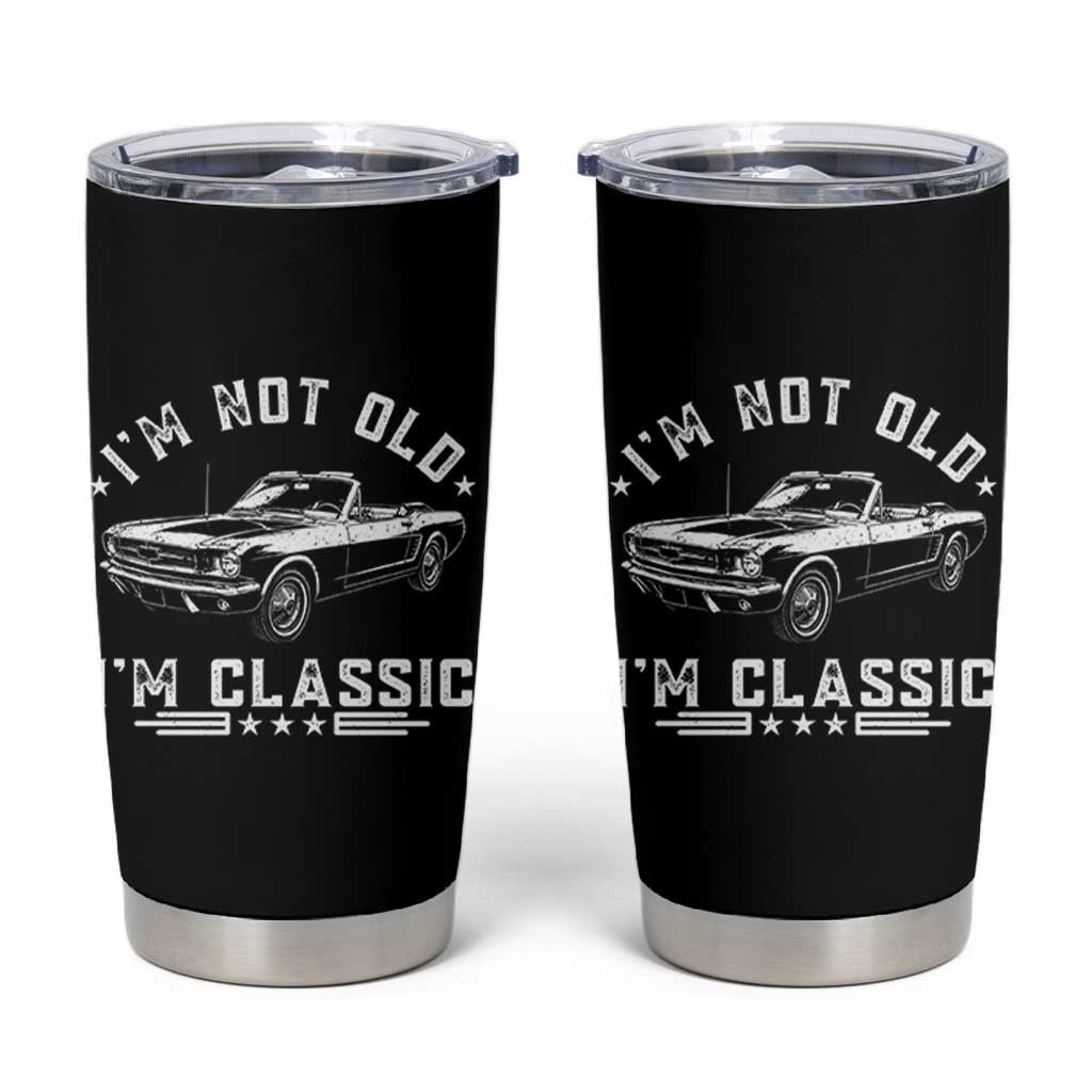 I'm Not Old I'm Classic Tumbler Cup Vintage 1963 Classic Sports Car