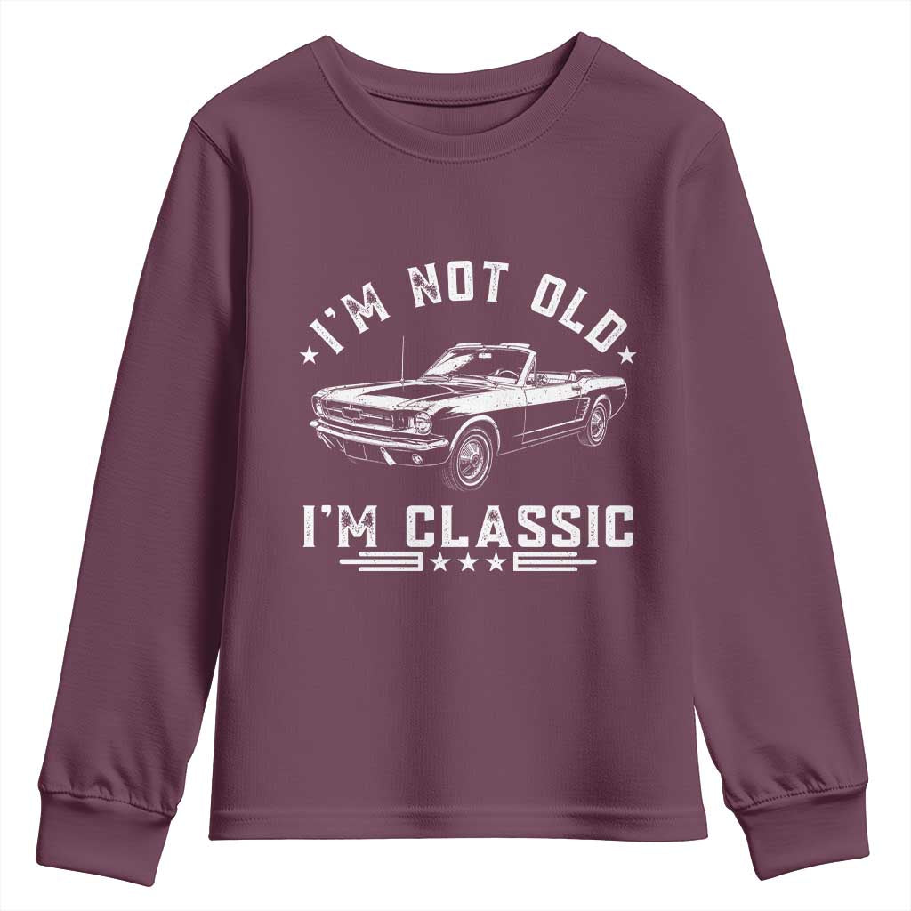 I'm Not Old I'm Classic Youth Sweatshirt Vintage 1963 Classic Sports Car