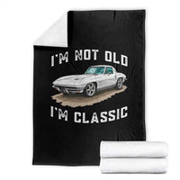 I'm Not Old I'm Classic Throw Blanket Vintage 1963 Sports Car Retro Americana