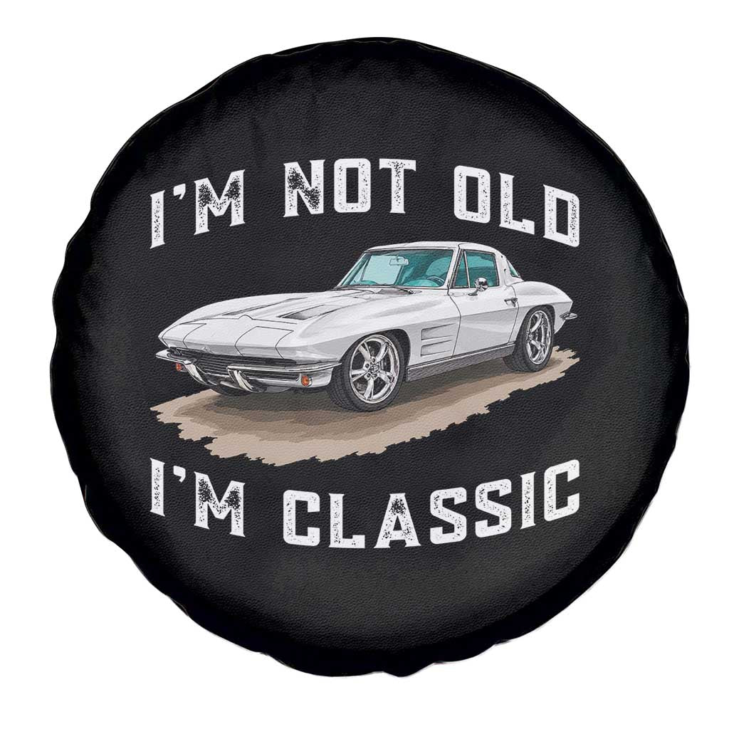 I'm Not Old I'm Classic Spare Tire Cover Vintage 1963 Sports Car Retro Americana