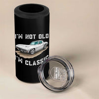 I'm Not Old I'm Classic 4 in 1 Can Cooler Tumbler Vintage 1963 Sports Car Retro Americana