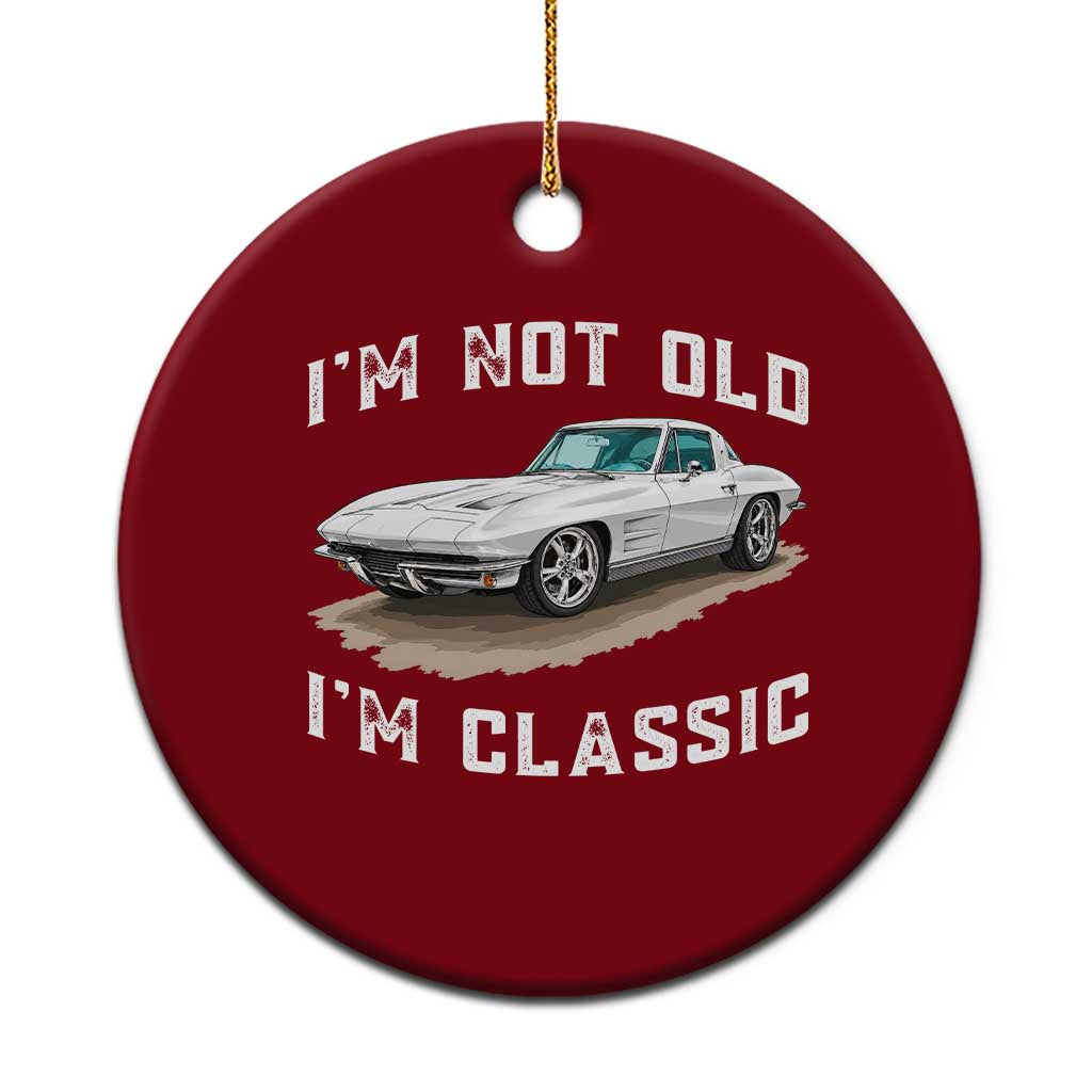 I'm Not Old I'm Classic Ceramic Ornament Vintage 1963 Sports Car Retro Americana