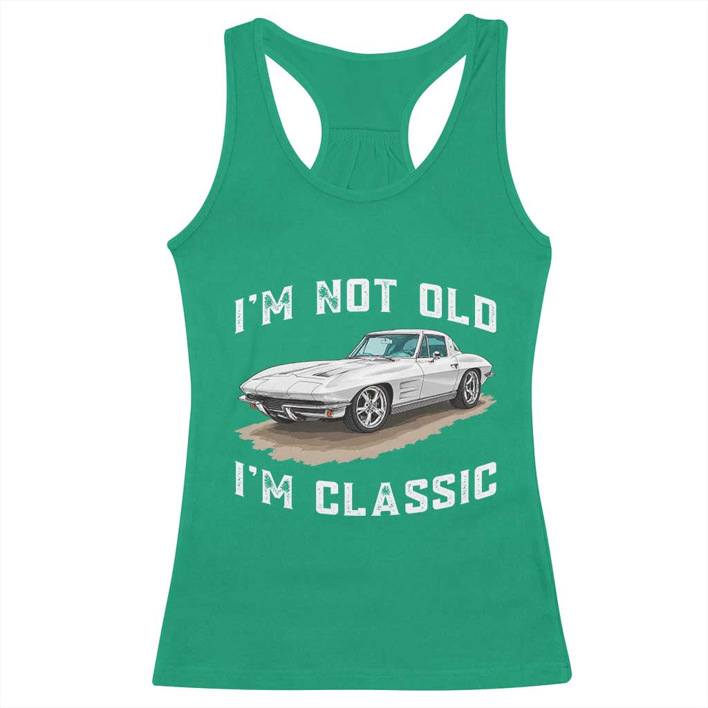 I'm Not Old I'm Classic Racerback Tank Top Vintage 1963 Sports Car Retro Americana