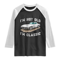 I'm Not Old I'm Classic Raglan Shirt Vintage 1963 Sports Car Retro Americana