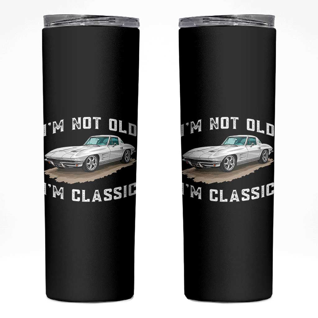 I'm Not Old I'm Classic Skinny Tumbler Vintage 1963 Sports Car Retro Americana