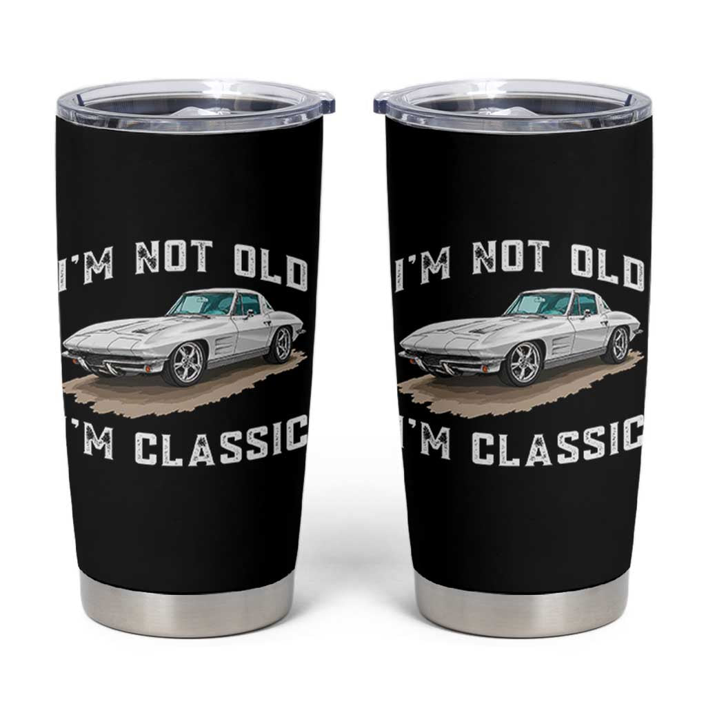 I'm Not Old I'm Classic Tumbler Cup Vintage 1963 Sports Car Retro Americana