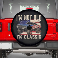 I'm Not Old I'm Classic Spare Tire Cover Vintage Car American Flag 4th of July