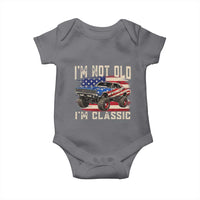 I'm Not Old I'm Classic Baby Onesie Vintage Car American Flag 4th of July