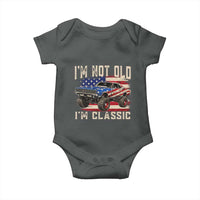 I'm Not Old I'm Classic Baby Onesie Vintage Car American Flag 4th of July