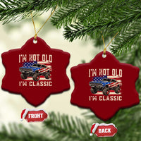 I'm Not Old I'm Classic Ceramic Ornament Vintage Car American Flag 4th of July