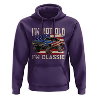 I'm Not Old I'm Classic Hoodie Vintage Car American Flag 4th of July