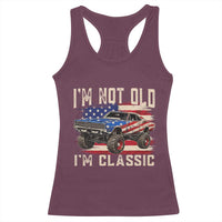 I'm Not Old I'm Classic Racerback Tank Top Vintage Car American Flag 4th of July