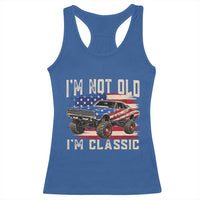 I'm Not Old I'm Classic Racerback Tank Top Vintage Car American Flag 4th of July