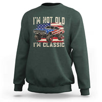 I'm Not Old I'm Classic Sweatshirt Vintage Car American Flag 4th of July