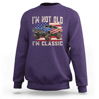 I'm Not Old I'm Classic Sweatshirt Vintage Car American Flag 4th of July
