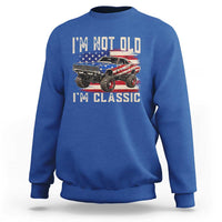 I'm Not Old I'm Classic Sweatshirt Vintage Car American Flag 4th of July