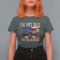 I'm Not Old I'm Classic T Shirt For Women Vintage Car American Flag 4th of July