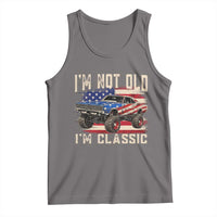 I'm Not Old I'm Classic Tank Top Vintage Car American Flag 4th of July
