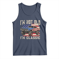 I'm Not Old I'm Classic Tank Top Vintage Car American Flag 4th of July