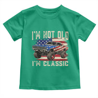 I'm Not Old I'm Classic Toddler T Shirt Vintage Car American Flag 4th of July
