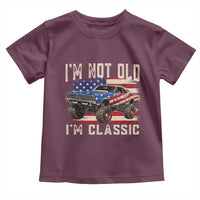 I'm Not Old I'm Classic Toddler T Shirt Vintage Car American Flag 4th of July