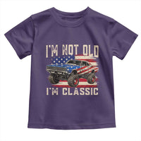 I'm Not Old I'm Classic Toddler T Shirt Vintage Car American Flag 4th of July