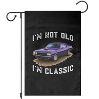 I'm Not Old I'm Classic Garden Flag Vintage 1970 Purple Classic Muscle Car