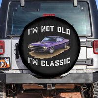 I'm Not Old I'm Classic Spare Tire Cover Vintage 1970 Purple Classic Muscle Car