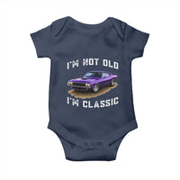 I'm Not Old I'm Classic Baby Onesie Vintage 1970 Purple Classic Muscle Car