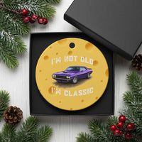 I'm Not Old I'm Classic Ceramic Ornament Vintage 1970 Purple Classic Muscle Car