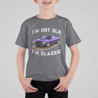 I'm Not Old I'm Classic T Shirt For Kid Vintage 1970 Purple Classic Muscle Car