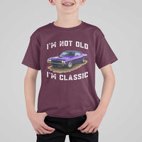 I'm Not Old I'm Classic T Shirt For Kid Vintage 1970 Purple Classic Muscle Car