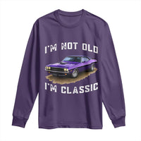 I'm Not Old I'm Classic Long Sleeve Shirt Vintage 1970 Purple Classic Muscle Car