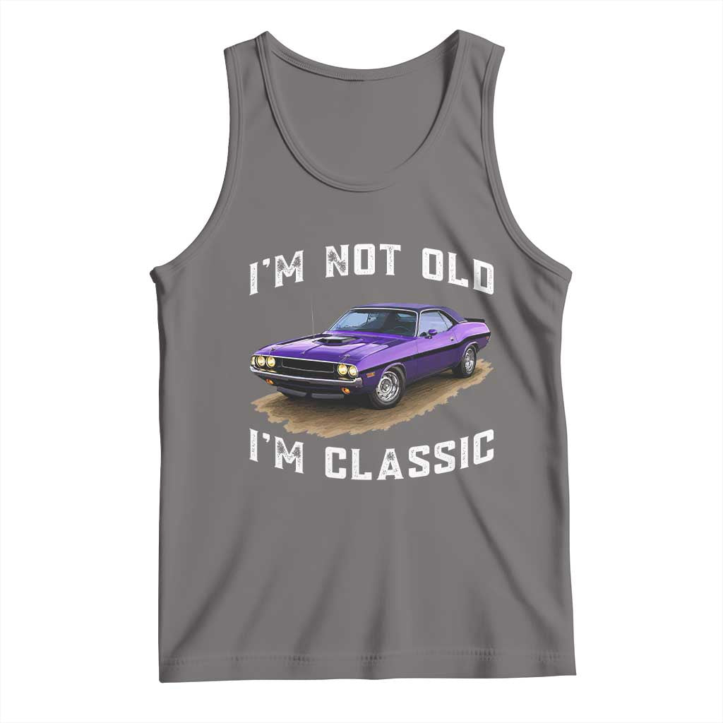 I'm Not Old I'm Classic Tank Top Vintage 1970 Purple Classic Muscle Car