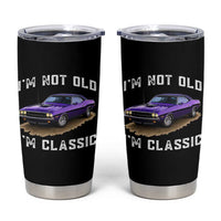 I'm Not Old I'm Classic Tumbler Cup Vintage 1970 Purple Classic Muscle Car