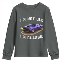 I'm Not Old I'm Classic Youth Sweatshirt Vintage 1970 Purple Classic Muscle Car