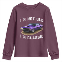 I'm Not Old I'm Classic Youth Sweatshirt Vintage 1970 Purple Classic Muscle Car