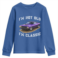 I'm Not Old I'm Classic Youth Sweatshirt Vintage 1970 Purple Classic Muscle Car